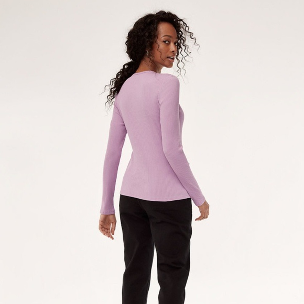 Purple Ribbed Long Sleeve - Picture 2 of 2